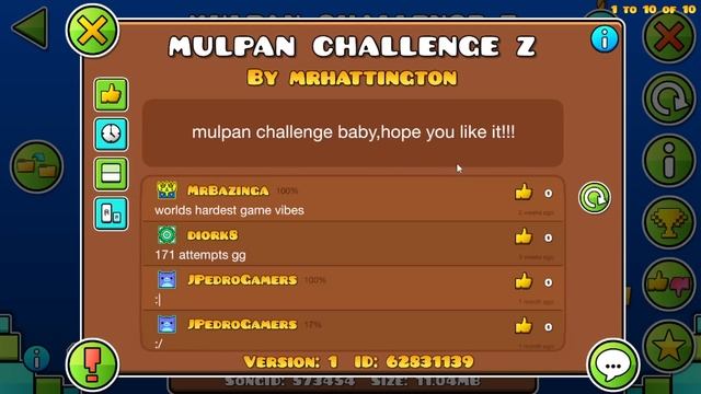 Seriously? | "Mulpan Challenge #10" | Geometry dash 2.11 смотреть онлайн