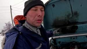 Зил-130 трудный зимний запуск! Чуть не угробили мотор! Доставка дров!