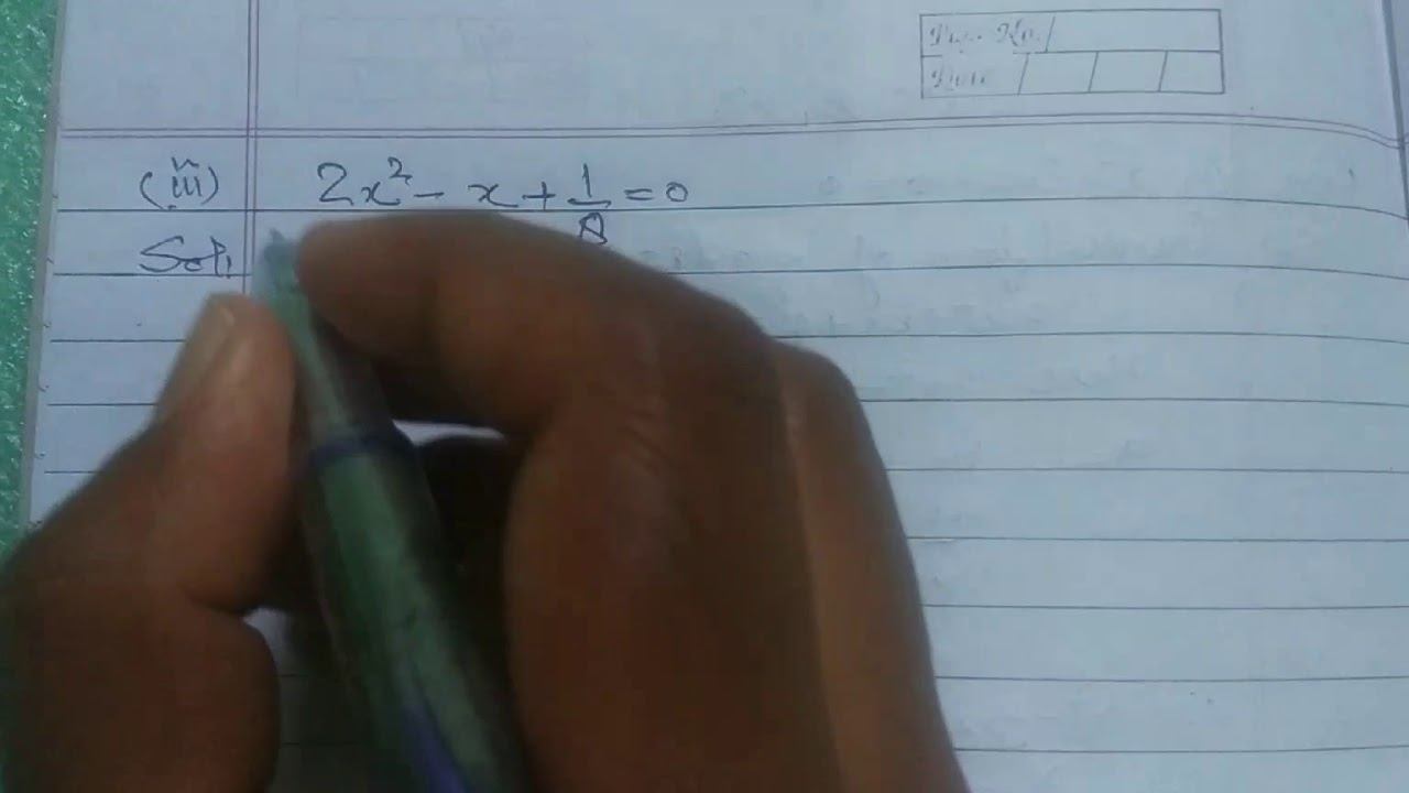 Roots of quadratic equation 2x^2-x+1/8=0 смотреть онлайн
