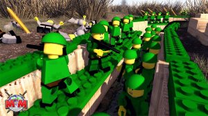 Lego WW1 Trench DEFENCE ! Lego Men Of War | Battle Simulator