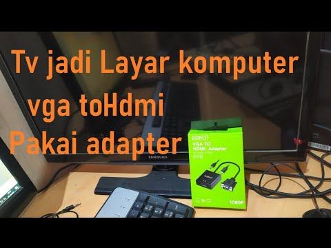 tv jadi layar monitor komputer menggunakan adapter robot vga to hdmi смотреть онлайн
