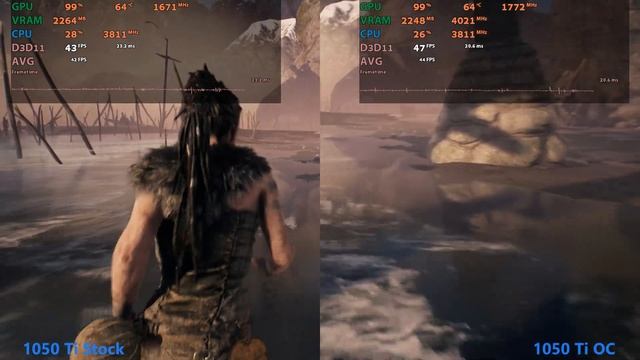 GTX 1050 Ti - Разгон против стока смотреть онлайн