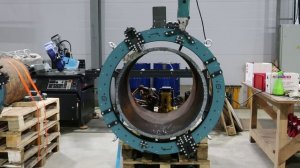 Разъемный труборез Констар Р5971 для труб Ф720-920 мм. Отрезка и снятие наружной фаски.