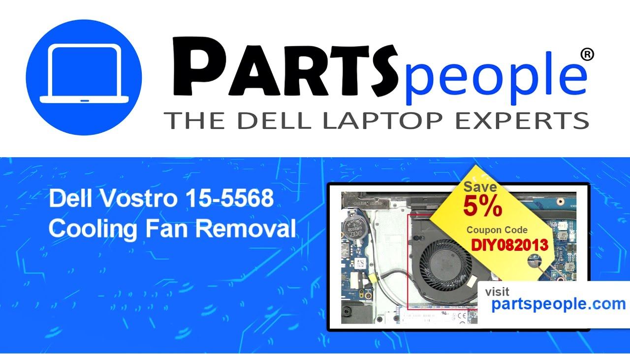 Dell Vostro 15-5568 (P62F001) Cooling Fan How-To Video Tutorial смотреть онлайн