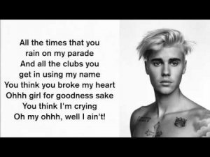 (Justin bieber)  Love yourself lyrics
