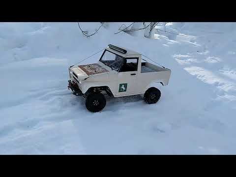 Уаз пикап,Рубикон,Вранглер на снежном бездорожье! Rc OFF-ROAD! смотреть онлайн