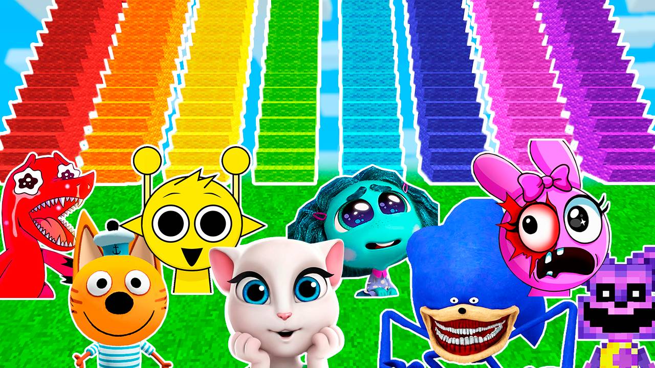 ВЫБЕРИ ПРАВИЛЬНУЮ ЛЕСТНИЦУ СПРАНКИ СОНИК ТЕЙПС КАТНЭП ТРИ КОТА ГОВОРЯЩАЯ АНЖЕЛЛА В МАЙНКРАФТ ЗОМБАК