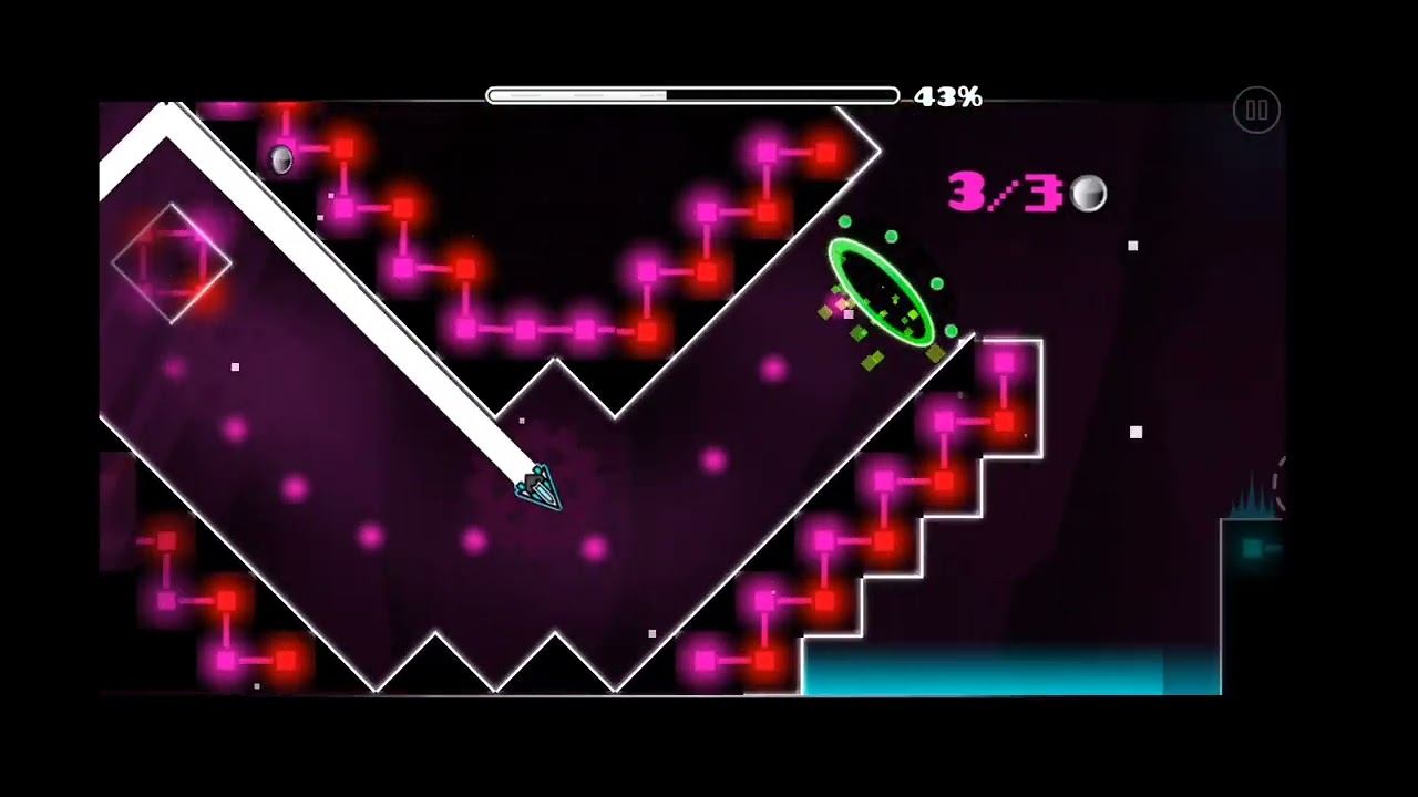Создал свой уровень в Geometry dash [Lunar waterfall] смотреть онлайн
