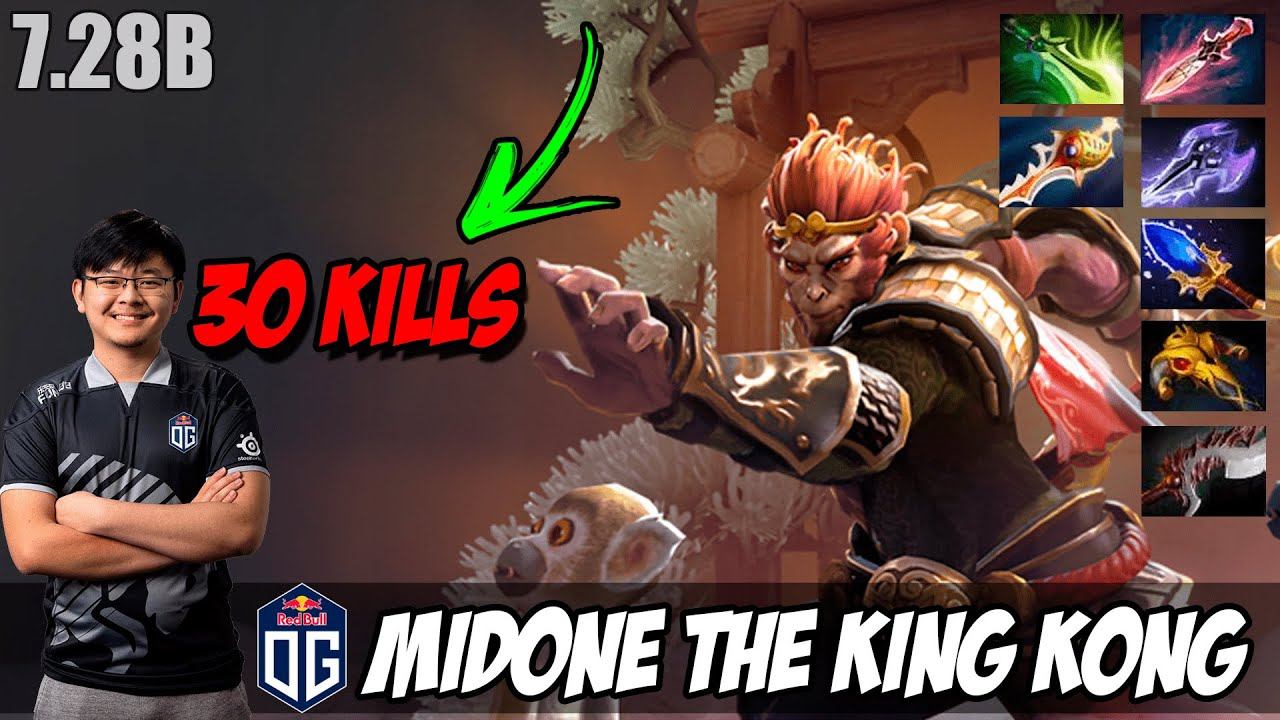 MidOne Monkey King 30 KILLS vs TOPSON! MONKEY KING GOD | Gameplay Patch 7.28b - FULL MATCH смотреть онлайн