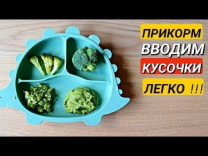 ПРИКОРМ. Как правильно вводить кусочки. Варим брокколи для малыша.