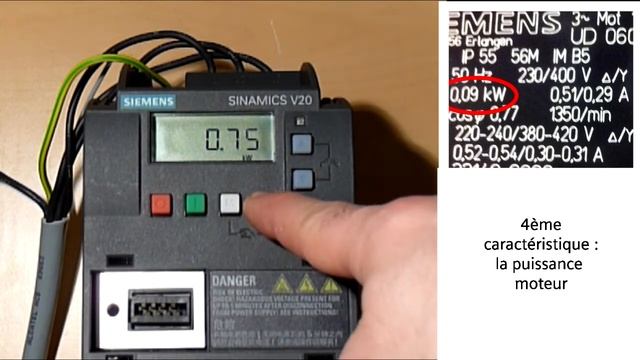 SIEMENS SINAMICS V20 vidéo 3) Renseigner les caractéristiques moteur смотреть онлайн