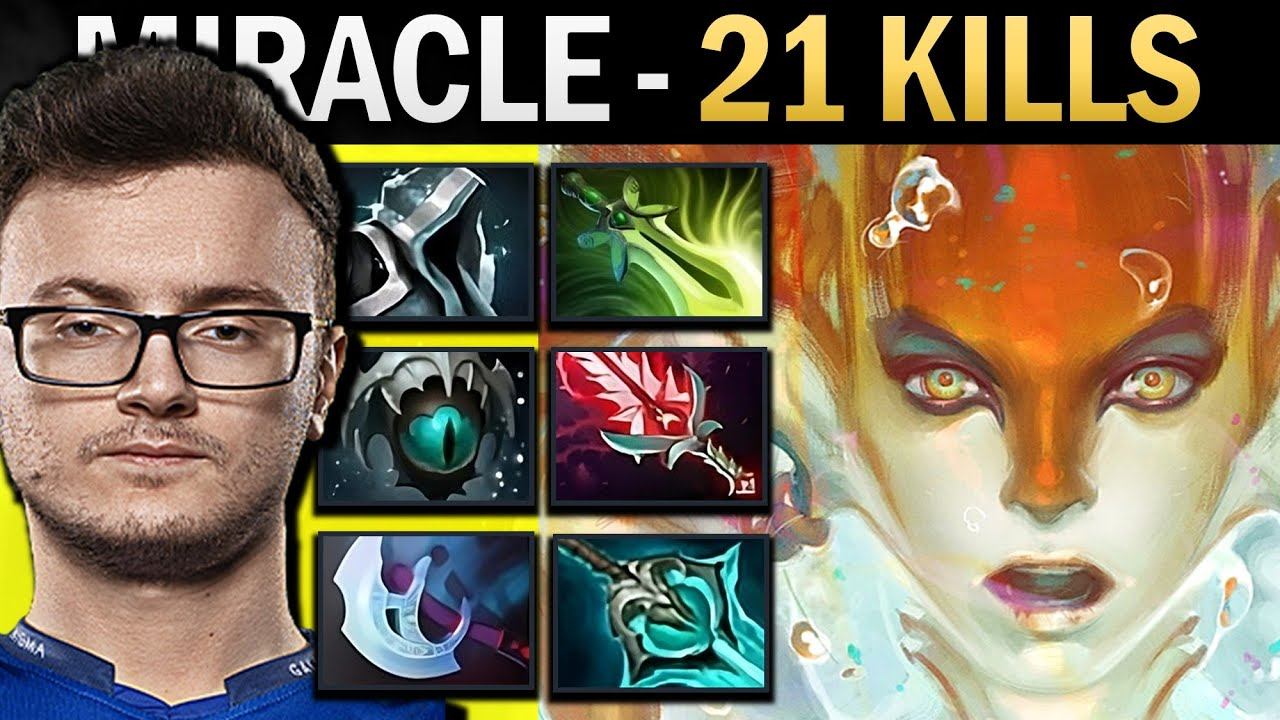 Naga Siren Dota Gameplay Miracle with 21 Kills and Butterfly смотреть онлайн