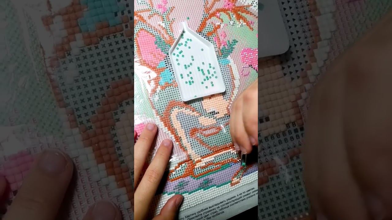 Diamond embroidery, creativity, anti-stress activity with relaxing music смотреть онлайн