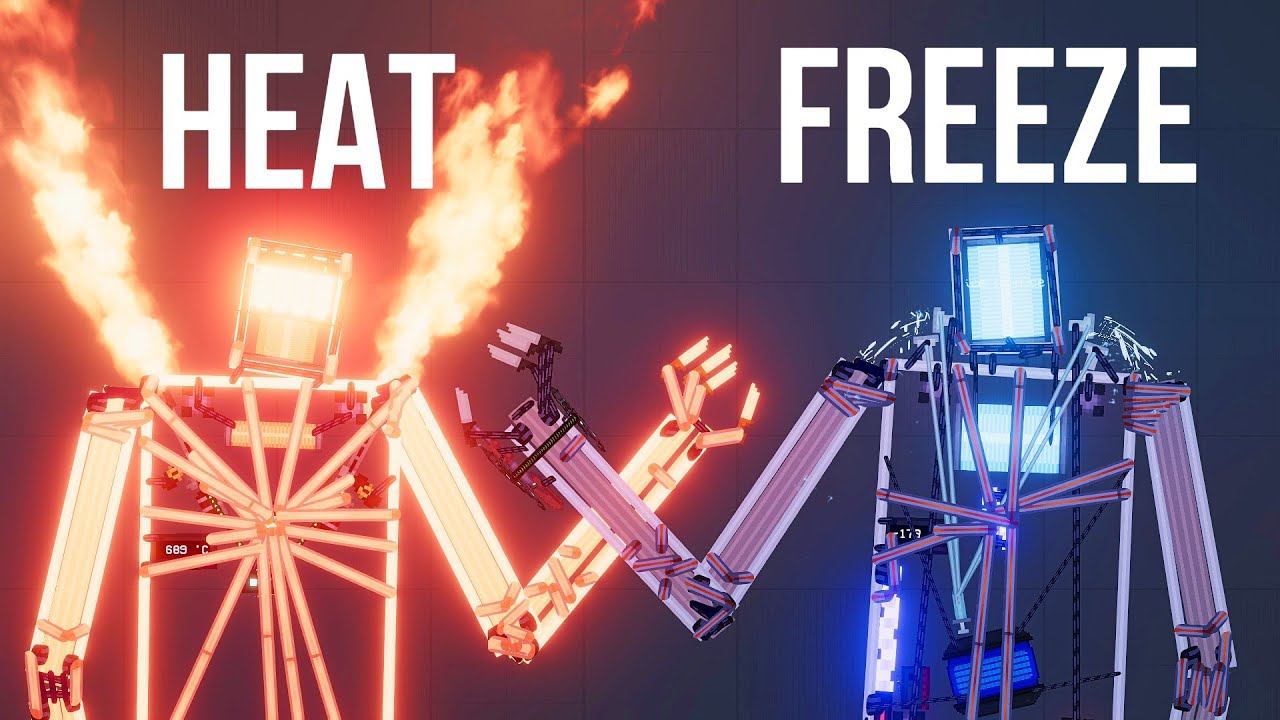 Heat robot vs Freeze robot - People Playground 1.22 смотреть онлайн