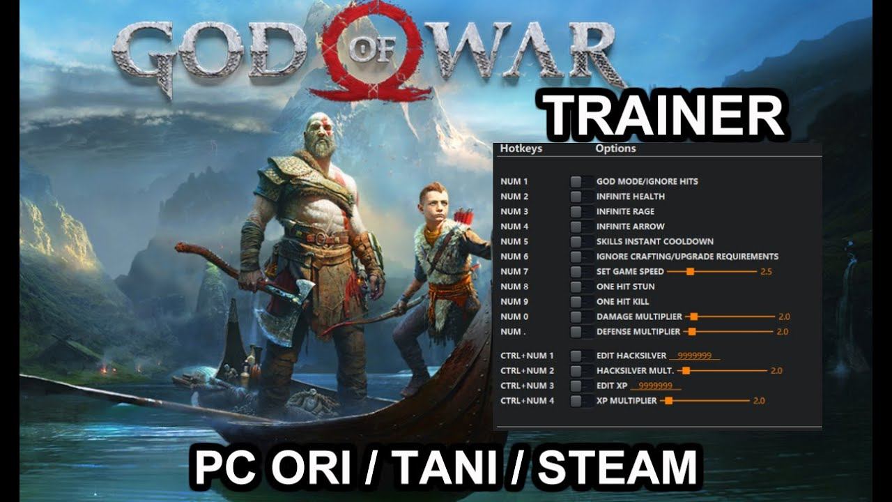 God of War PC GAME TRAINER UPDATE 17 JAN 2022 (TANI/ORI/STEAM) смотреть онлайн