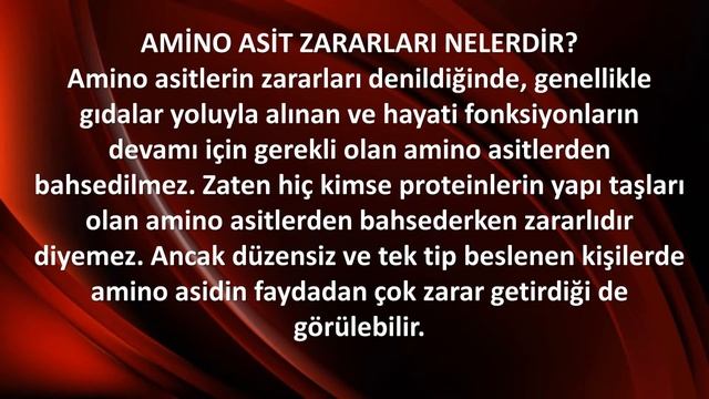 AMİNO ASİTLER YARARLARI VE ZARARLARI смотреть онлайн