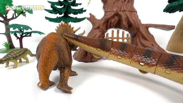 DinoCore Evolution 2 Mega D-Fighter Dragon! Defeat Dinosaur And Save Robocar Poli! #DuDuPopTOY