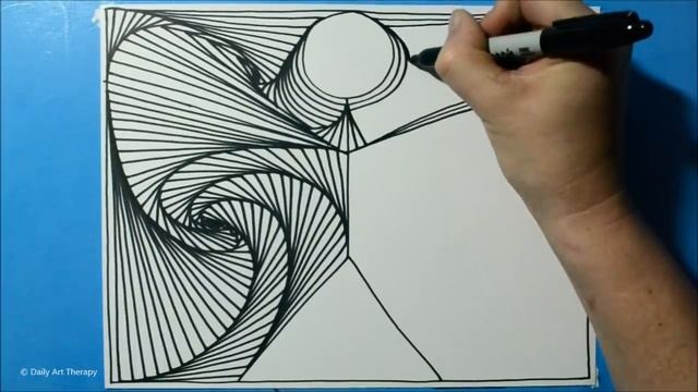 Daily Line Illusion #145 / 3D Stickman Pattern / Satisfying Spiral Drawing / Art Therapy смотреть онлайн