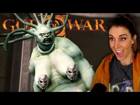 Epic Boss Fight with Euryale (Medusa) - First Time Playing - God of War 2 Pt5 смотреть онлайн