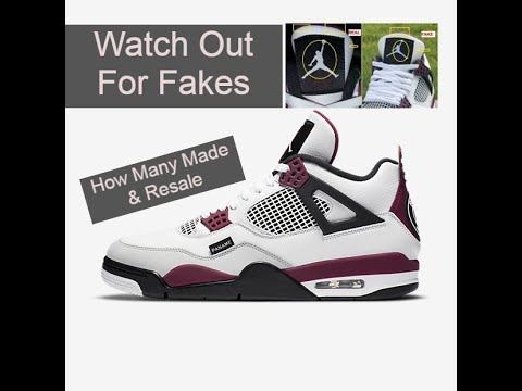 How Many Pairs Of The PSG Air Jordan 4 Could Be Made, Resale Value & Watch Out For Fake Pairs смотреть онлайн