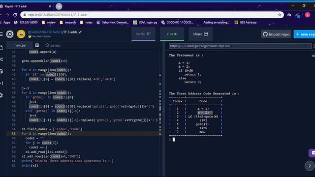 Three Address Code Generation - If...Then...Else , For & While Statements смотреть онлайн