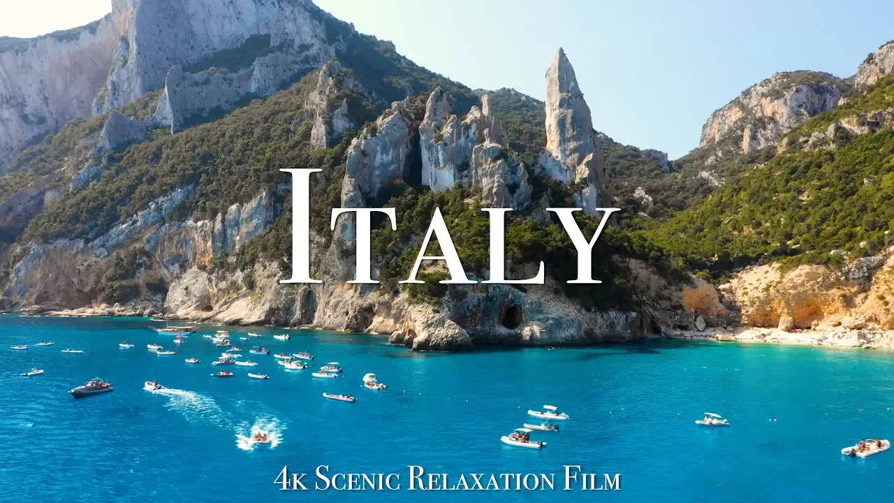 Italy 4K - Scenic Relaxation Film With Inspiring Music смотреть онлайн