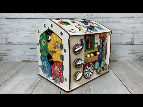 Обзор бизиборда. Бизидом Знайка радуга 30X30X27 см со светом смотреть онлайн