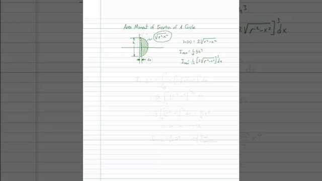 Area Moment of Inertia of a Circle Pencast смотреть онлайн