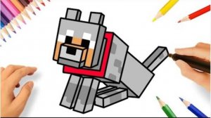 КАК НАРИСОВАТЬ ВОЛКА 🐺 | MINECRAFT