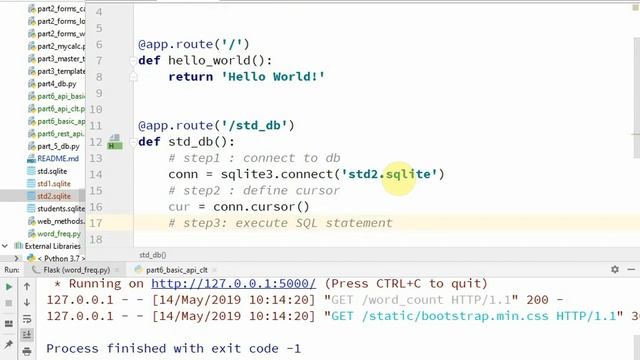 56 Python Flask render student DB بايثون فلاسك عرض قاعدة بيانات الطلاب смотреть онлайн