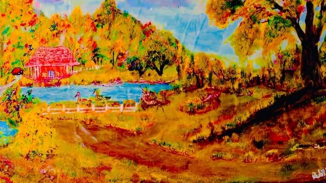 Spring Landscape Acrylic Painting Tutorial | #PaintwithRubySingh | #ArtRubyS.com 🎨❤️🖌 смотреть онлайн