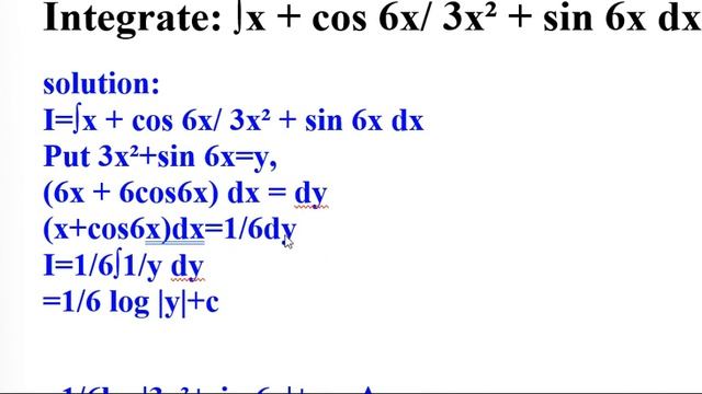 Integrate x+ cos 6x/3x²+sin 6x dx смотреть онлайн