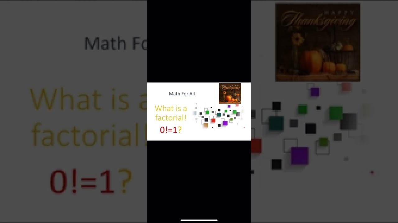Why 0 ! = 1 ( Visual proof of zero factorial) смотреть онлайн
