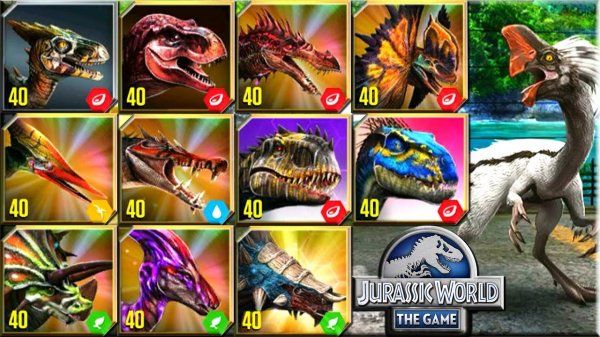 ALL GEN 2 MAX LEVEL 40 TOURNAMENT OVIRAPTOR VIP | JURASSIC WORLD THE GAME