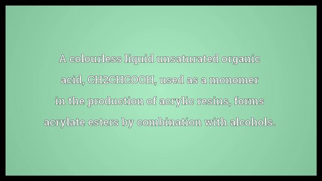 Acrylic acid Meaning смотреть онлайн