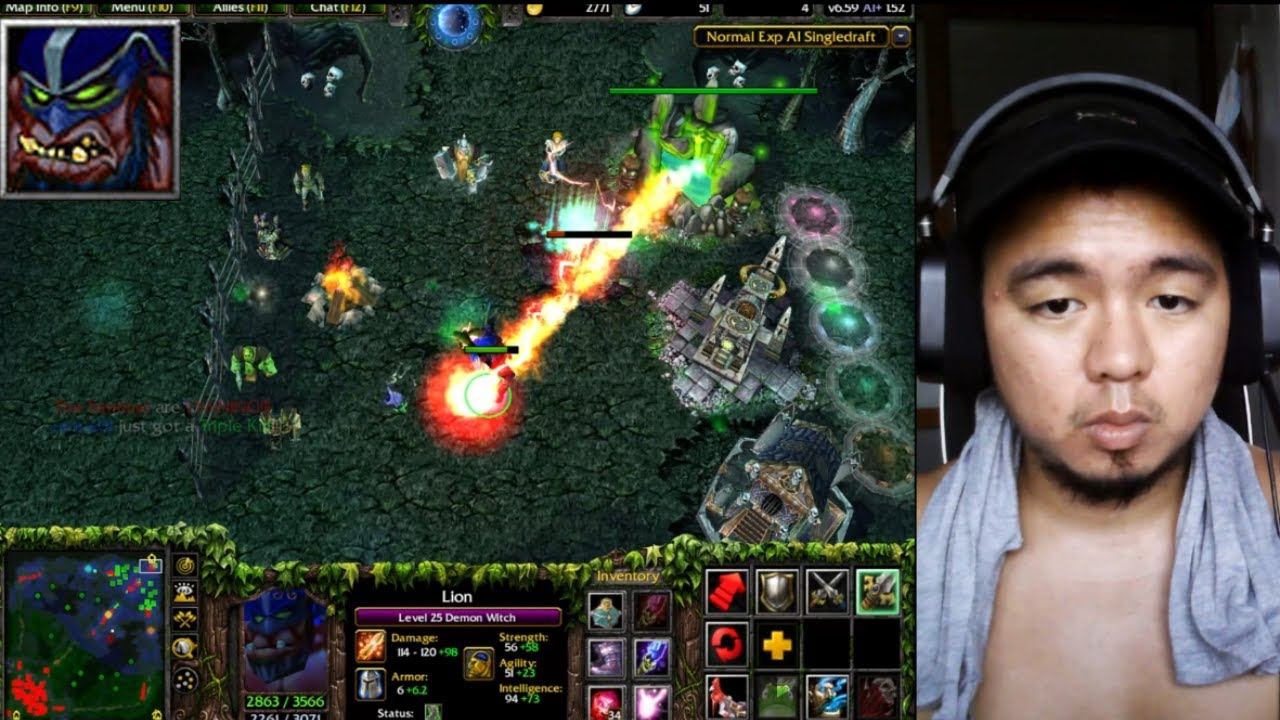 [Bring Back Memories] Classic Dota 1 Lion gameplay AI + 6.59 map смотреть онлайн