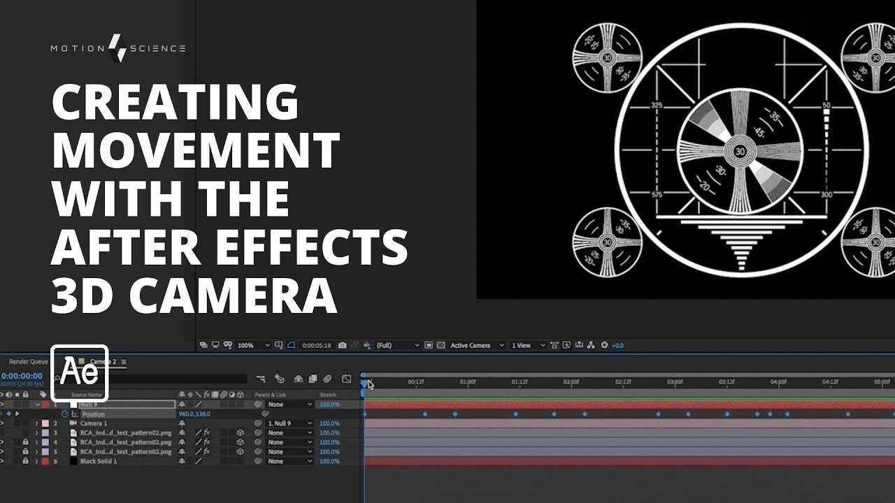 Создание движения с помощью 3D-камеры After Effects смотреть онлайн