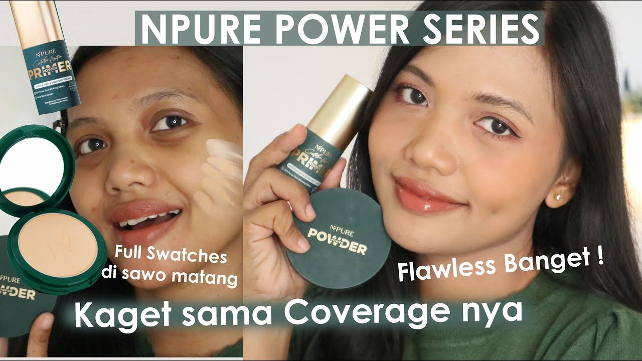 NPURE POWER POWDER & PRIMER | Bedak untuk Acne Prone, Review & Swatches di Kulit Sawo Matang смотреть онлайн