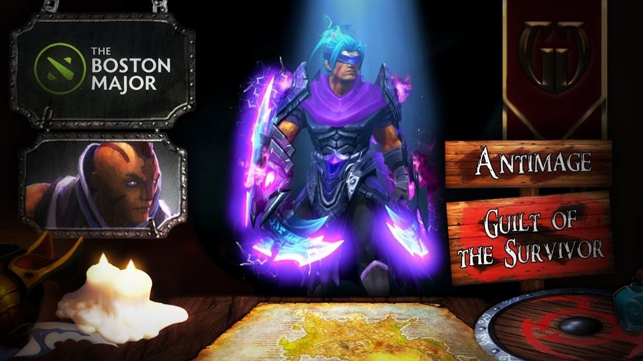 Dota 2 - Antimage Without Battle Fury and 3 Butterfly 1 vs 9 Rampage смотреть онлайн