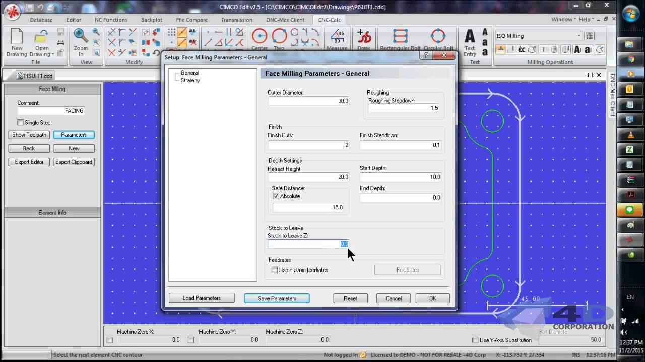 CIMCO EDIT V7 FACING 2D FOR G CODE смотреть онлайн