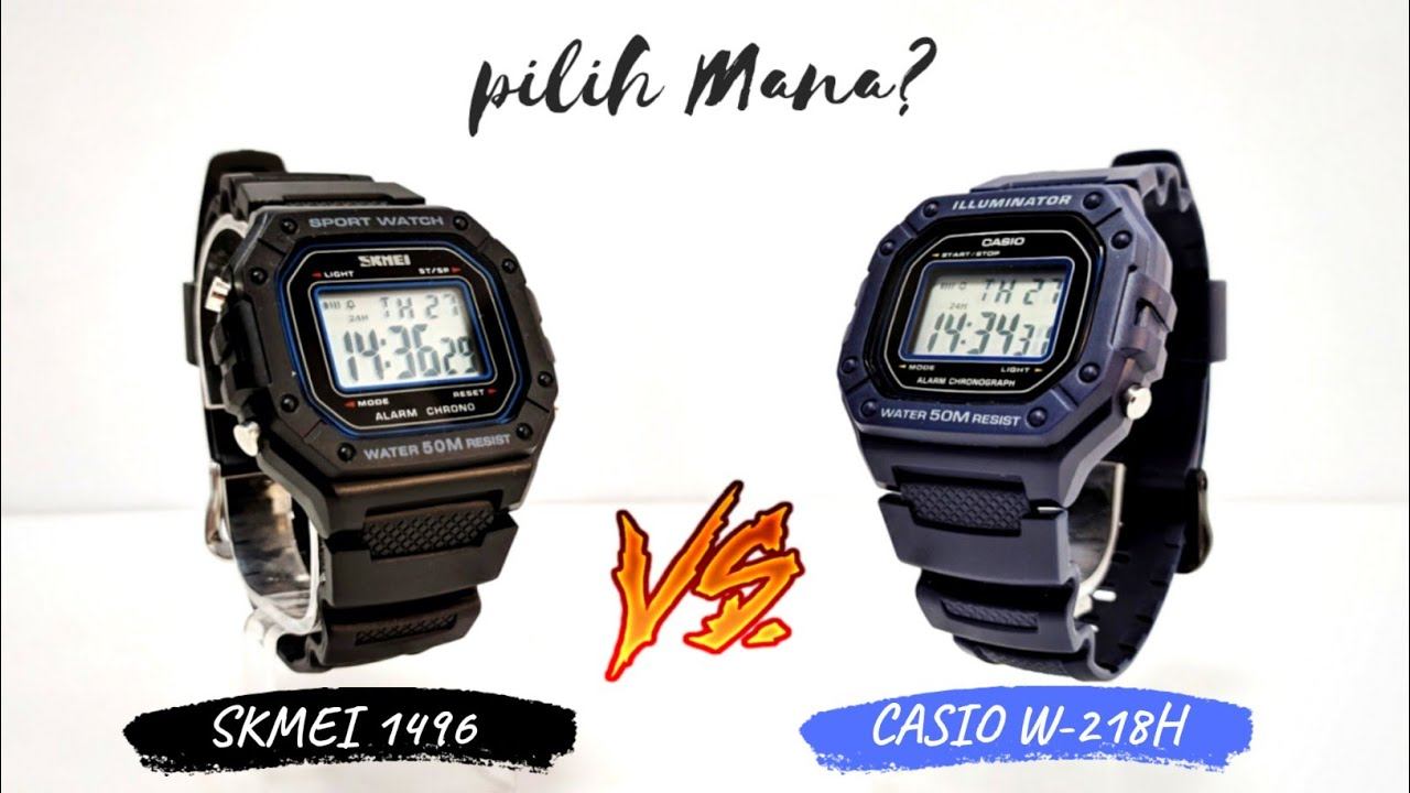 CASIO W-218H VS SKMEI 1496 Comparison And Review