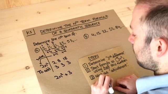 Key Skill - Determine the nth term formula of a quadratic sequence. смотреть онлайн