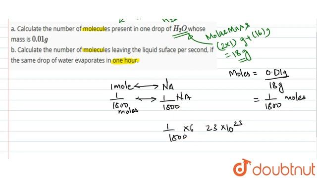 Calculate the number of molecules present in one drop of `H_(2) O` whose mass is `0.01 g` смотреть онлайн