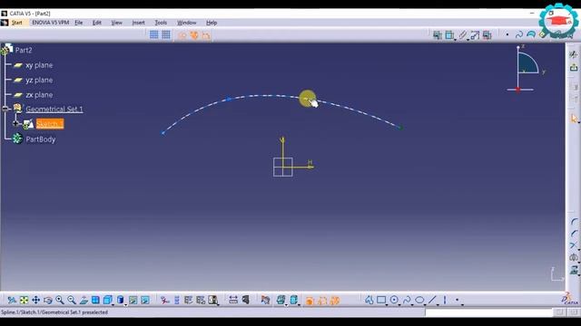 22. Splines - CATIA Sketcher смотреть онлайн