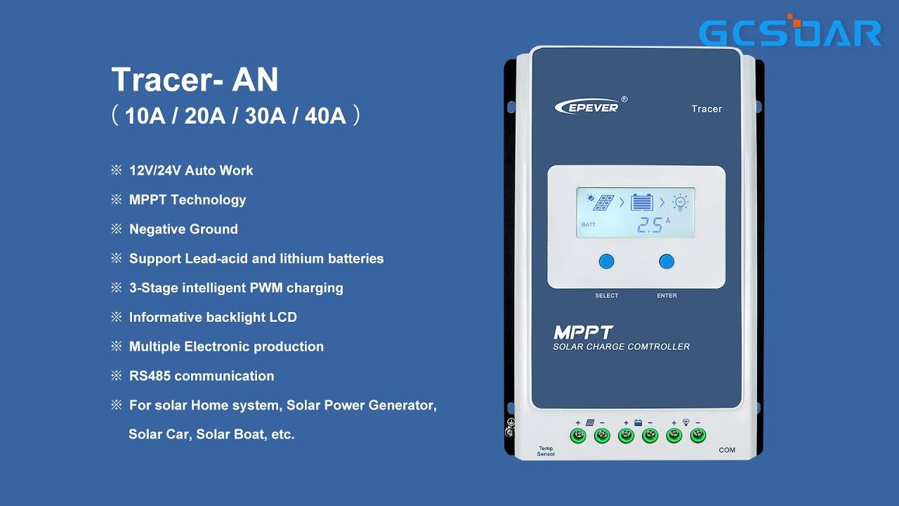 EPEVER MPPT solar charge controller 30A , Tracer3210AN unboxing and installing смотреть онлайн