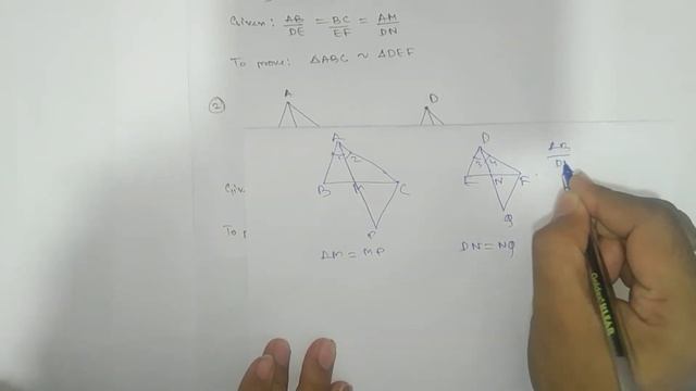 If two sides and a median bisecting the third side of a triangle are respectively proportional🔥🔥🔥. смотреть онлайн