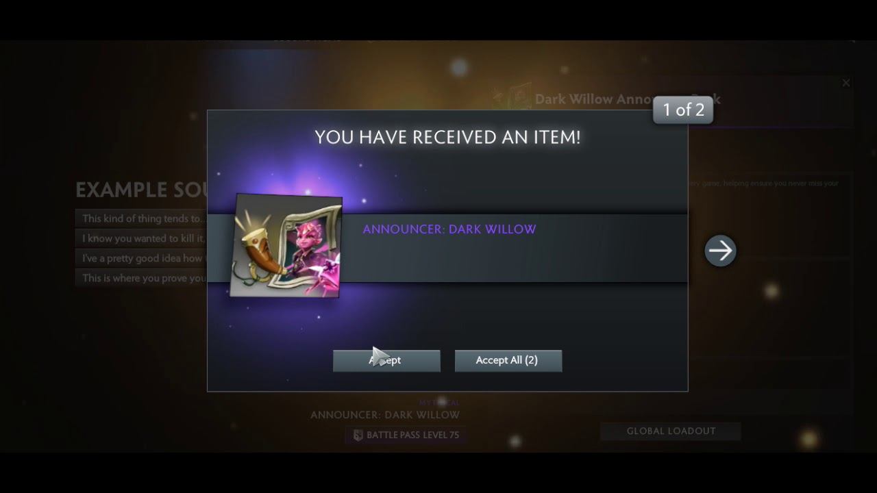 Pack de locutor Dark Willow - Battle Pass 2019 - Dota 2 смотреть онлайн