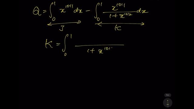 ∫x²⁰²³/(1 + x¹⁰¹²) dx [0, 1] = ? Solve integral without partial fraction and substitution. смотреть онлайн