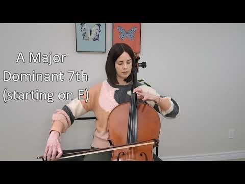 A major Dominant 7th 3 octaves. RCM cello Level 7 Technical смотреть онлайн