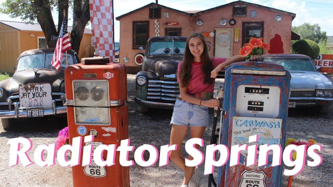VISITING THE REAL RADIATOR SPRINGS (+ breaking into our bus?!) смотреть онлайн